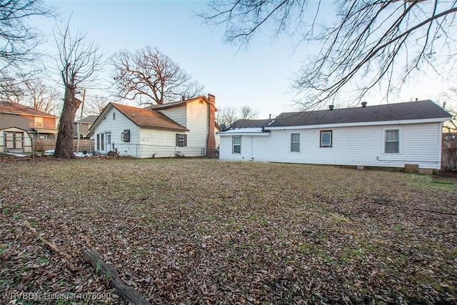 view of back of property