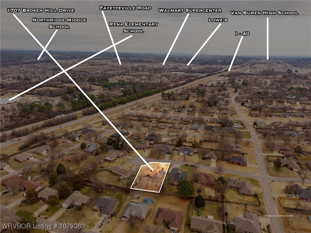 birds eye view of property