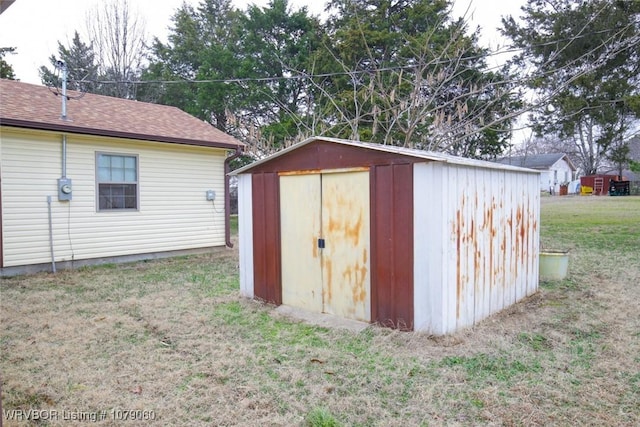 view of shed