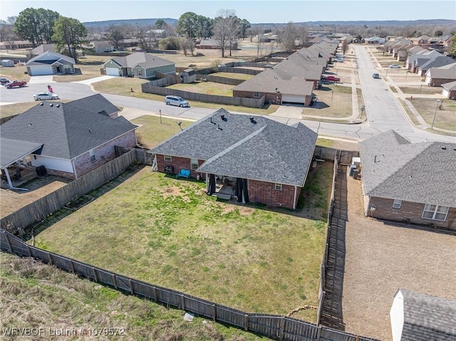 drone / aerial view featuring a residential view