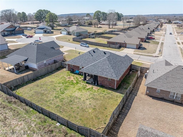 birds eye view of property featuring a residential view