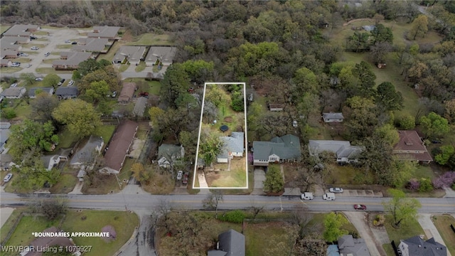 drone / aerial view with a residential view