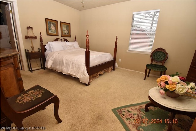 view of carpeted bedroom