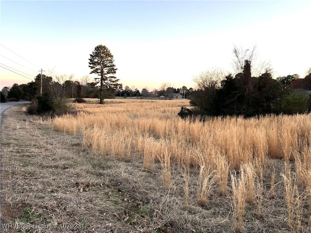 view of landscape featuring a rural view