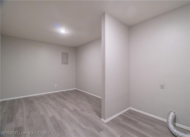 empty room featuring light wood-type flooring