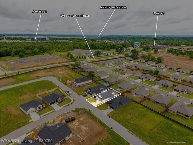 9101 Birkshire Pl, Fort Smith, AR 72916 - drone / aerial view featuring a residential view