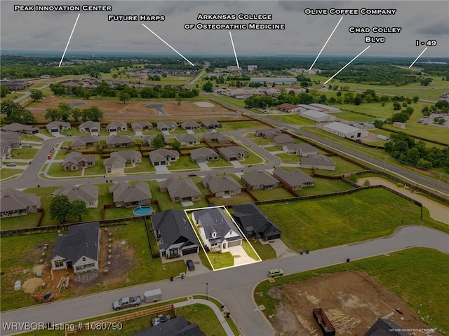 9101 Birkshire Pl, Fort Smith, AR 72916 - bird's eye view featuring a residential view