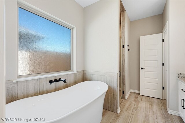 bathroom featuring a bathtub and vanity