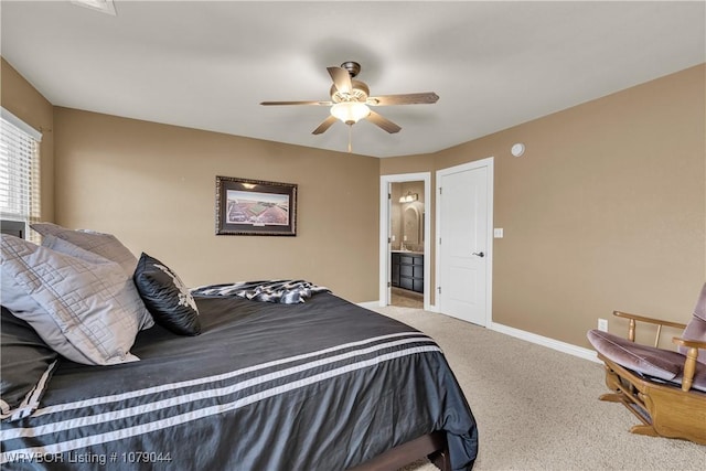 2601 Bugscuffle Rd, Lavaca, AR 72941 - carpeted bedroom featuring ceiling fan and ensuite bathroom