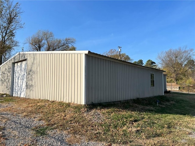 view of outdoor structure featuring a garage