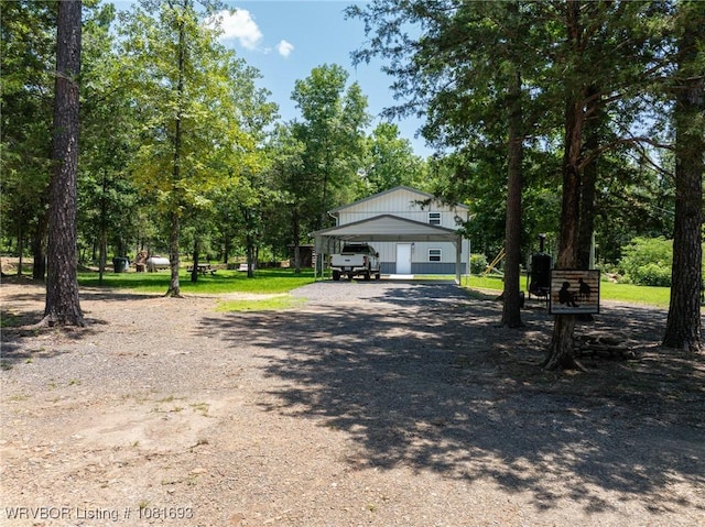 11667 Falling Rock Rd, Havana, AR 72842 - view of front facade featuring a carport and driveway