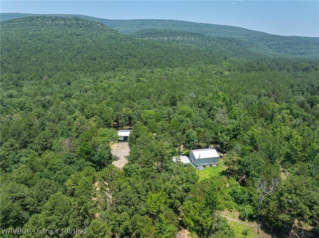 11667 Falling Rock Rd, Havana, AR 72842 - drone / aerial view of a forest and mountains