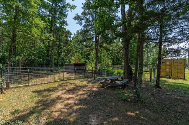 11667 Falling Rock Rd, Havana, AR 72842 - view of yard with an outbuilding