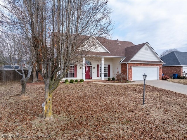 ranch-style home with a garage