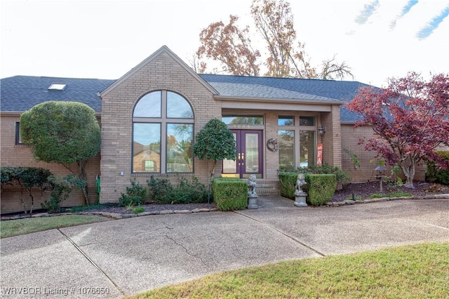 view of front of home featuring french doors