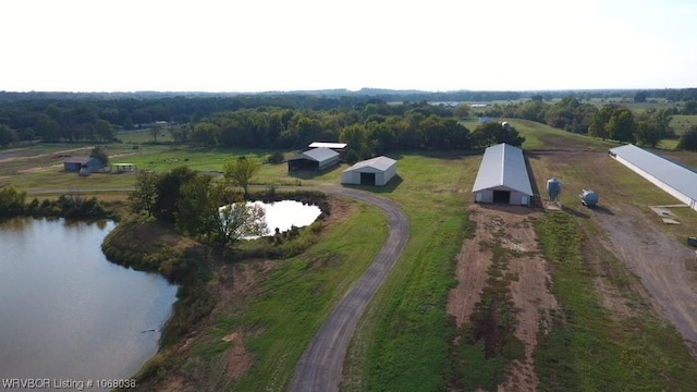 7434 N 217th Hwy, Charleston, AR 72933 - aerial view of sparsely populated area with a nearby body of water