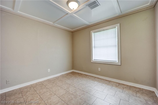 101 S 42nd St, Van Buren, AR 72956 - unfurnished room with tile patterned floors and coffered ceiling
