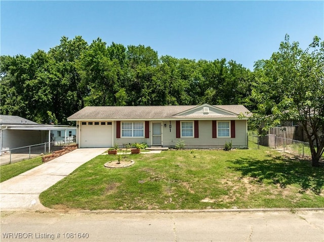 101 S 42nd St, Van Buren, AR 72956 - ranch-style home with concrete driveway and an attached garage