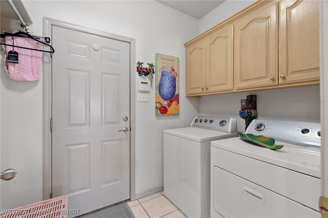 6501 Galven Way, Fort Smith, AR 72916 - laundry room with separate washer and dryer, cabinet space, and light tile patterned flooring