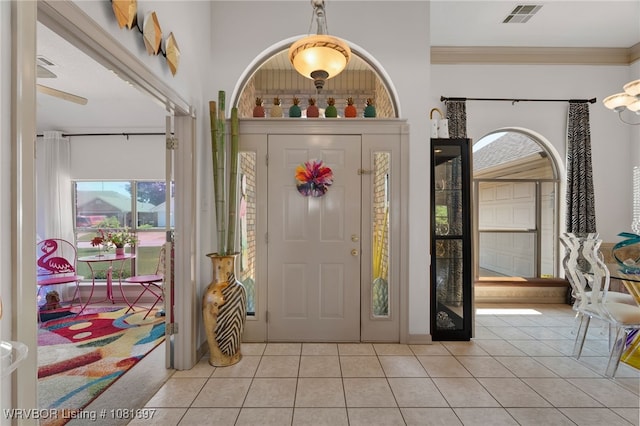 6501 Galven Way, Fort Smith, AR 72916 - foyer entrance with light tile patterned flooring and crown molding