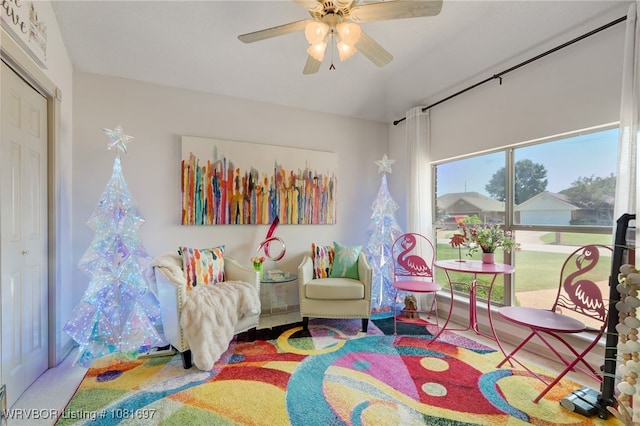 6501 Galven Way, Fort Smith, AR 72916 - living area featuring a ceiling fan