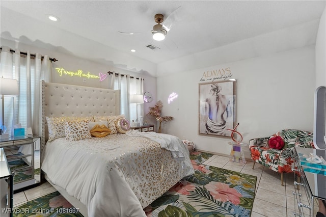 6501 Galven Way, Fort Smith, AR 72916 - bedroom with tile patterned flooring, a ceiling fan, and recessed lighting