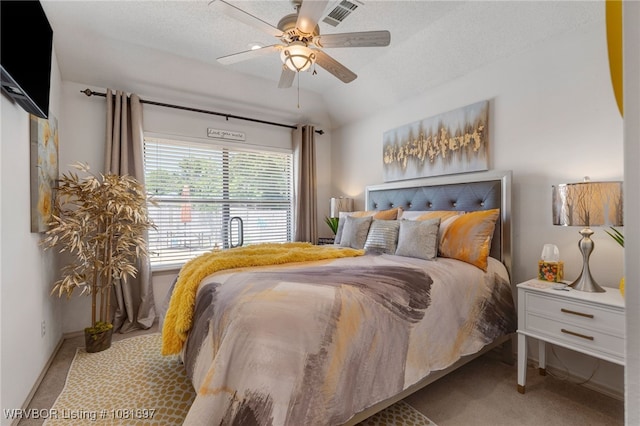 6501 Galven Way, Fort Smith, AR 72916 - bedroom featuring carpet floors, lofted ceiling, and a ceiling fan
