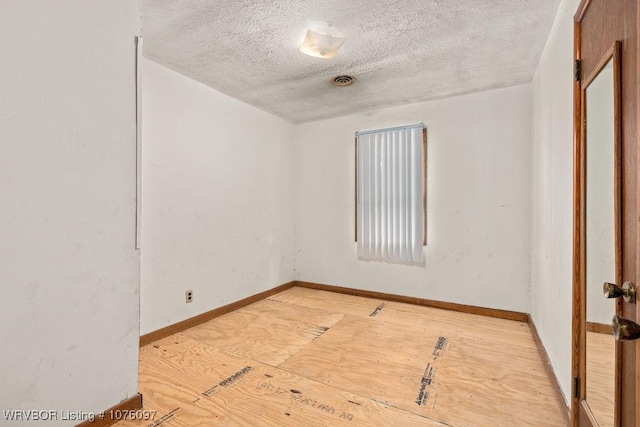 empty room featuring a textured ceiling