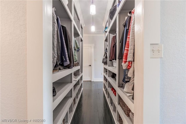 8721 Northshore Dr, Hackett, AR 72937 - spacious closet featuring dark wood-style floors