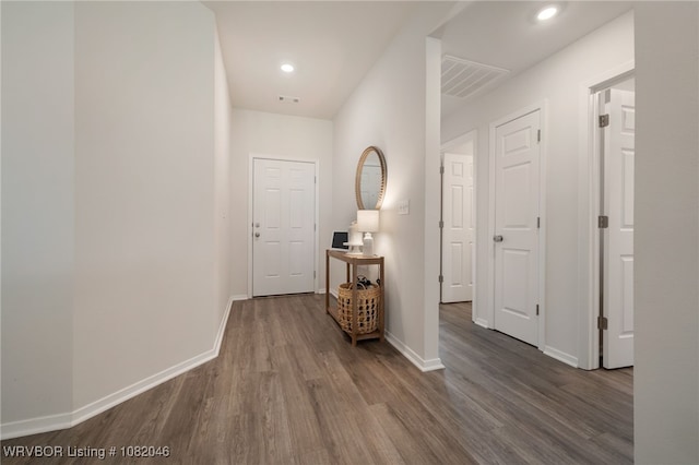 10618 Cedar Way, Fort Smith, AR 72916 - hallway with wood finished floors and recessed lighting