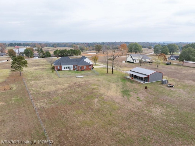 bird's eye view featuring a rural view