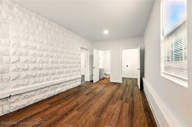 925 Cedar St, Van Buren, AR 72956 - spare room with dark wood-style flooring, baseboards, and recessed lighting