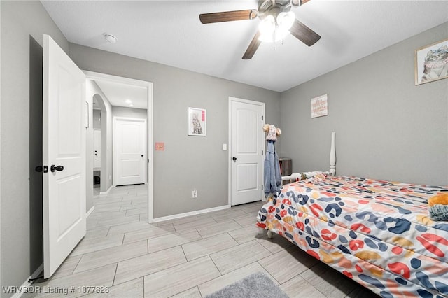 bedroom with ceiling fan