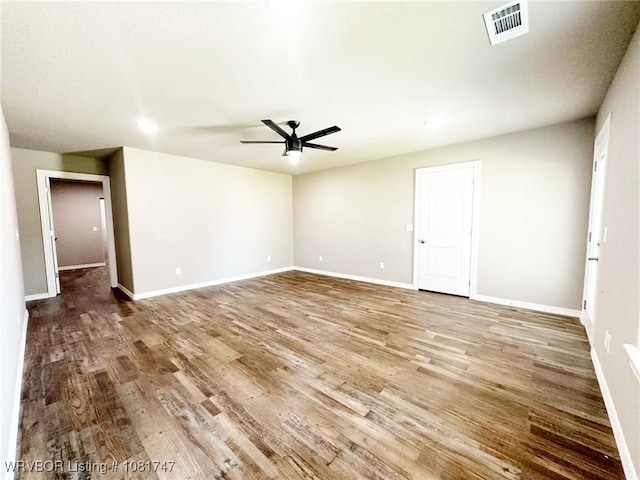2060 W Breckenridge St, Sallisaw, OK 74955 - spare room featuring a ceiling fan, wood finished floors, and recessed lighting