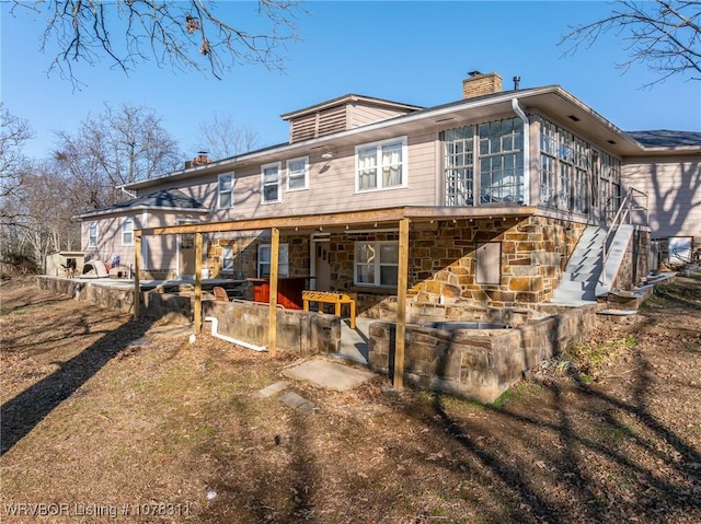 view of rear view of property