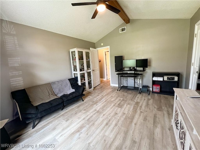 801 Northview Dr, Van Buren, AR 72956 - office space featuring light wood-style flooring, a ceiling fan, and a textured ceiling