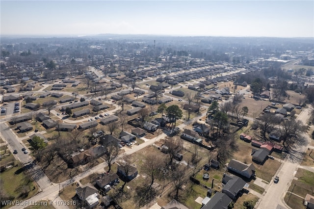 drone / aerial view with a residential view