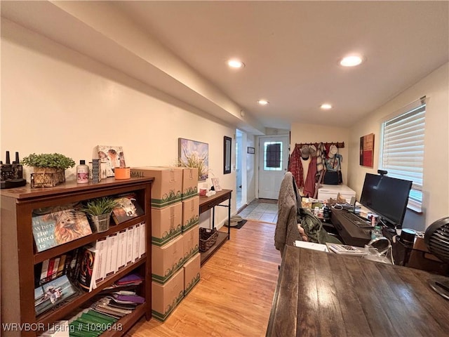 4245 W Piney Mountain Rd, Waldron, AR 72958 - office with light wood-type flooring and recessed lighting