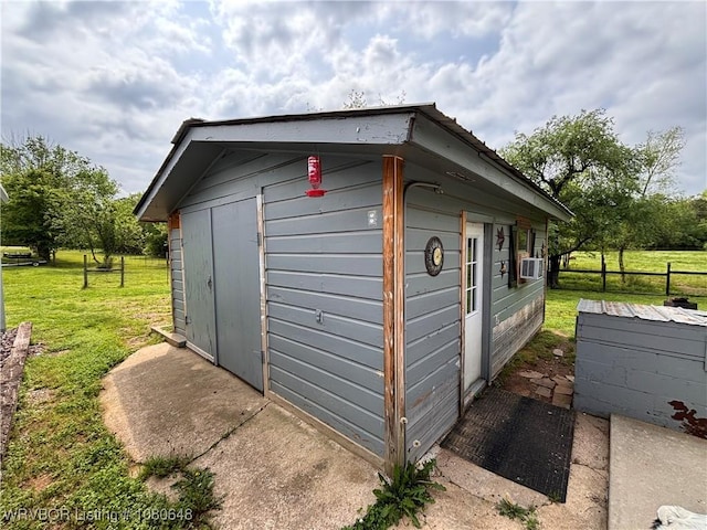 4245 W Piney Mountain Rd, Waldron, AR 72958 - view of outbuilding featuring fence and an outdoor structure