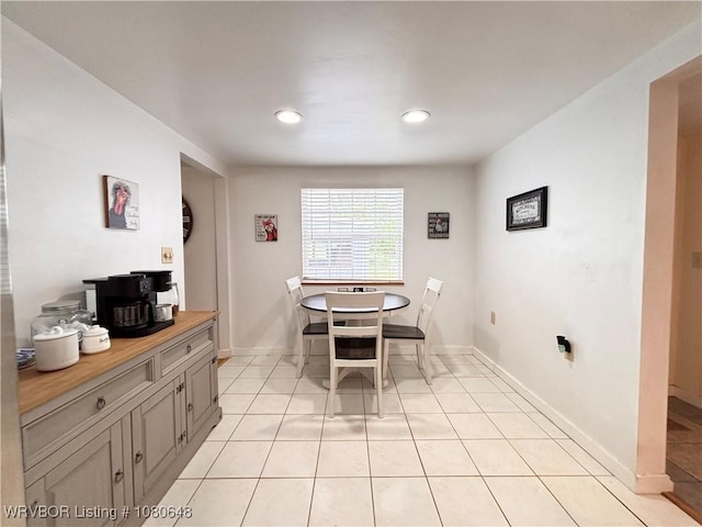 4245 W Piney Mountain Rd, Waldron, AR 72958 - dining area with recessed lighting, baseboards, and light tile patterned floors