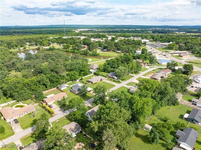 505 7th St, Barling, AR 72923 - aerial view of property's location with nearby suburban area and a large body of water