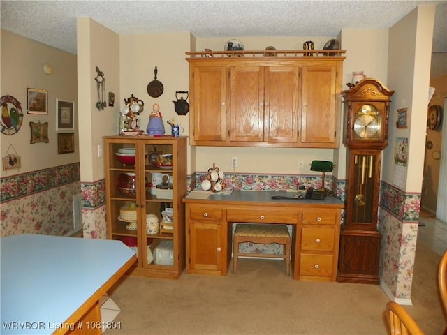 306 Crestview Dr, Van Buren, AR 72956 - office area with a textured ceiling and light colored carpet