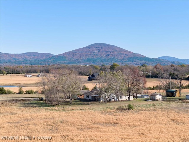 mountain view with a rural view