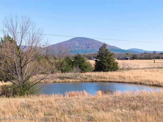 property view of water featuring a mountain view