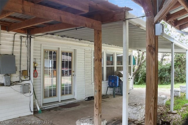 view of patio with grilling area