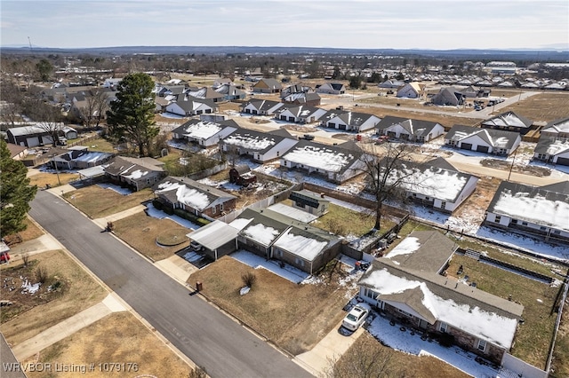 aerial view featuring a residential view