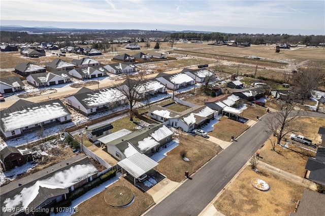 bird's eye view featuring a residential view