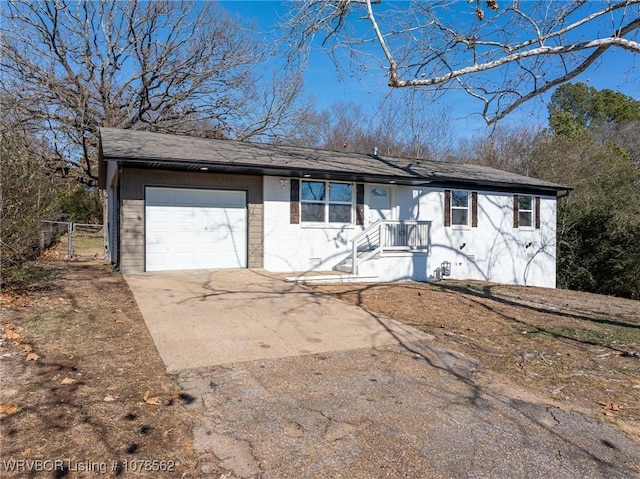 ranch-style house with a garage