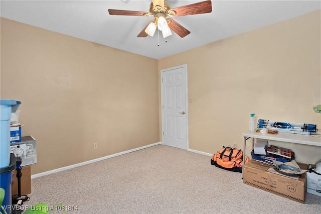 2508 Roxbury Ln, Fort Smith, AR 72908 - miscellaneous room featuring carpet and ceiling fan