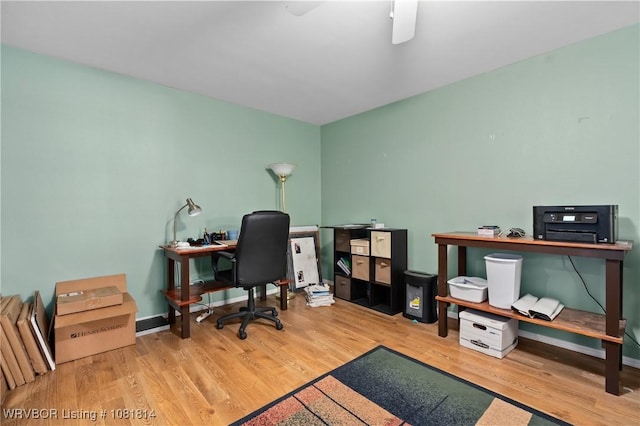 2508 Roxbury Ln, Fort Smith, AR 72908 - office space with wood finished floors and ceiling fan